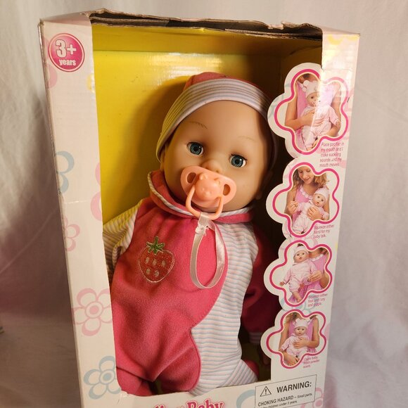 My Darling Baby 2010 Unopened in Original Box Doll Pacifier Pink Berry READDESC - Picture 2 of 13
